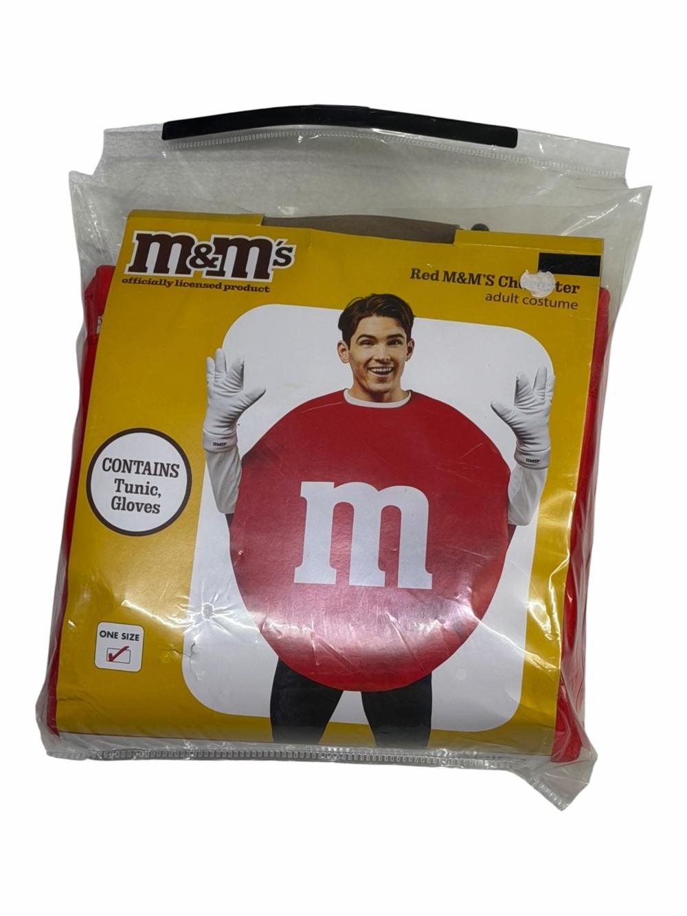 Rubies Official Red M&M’s Adult Costume One Size NWT Licensed Halloween NWT